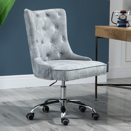 Tufted velvet deals office chair